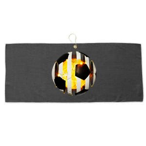 Ripped Soccer Futbol Fire Ball Large Microfiber Waffle Golf Towel