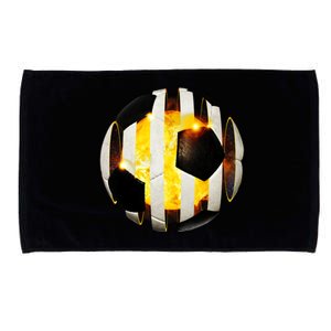 Ripped Soccer Futbol Fire Ball Microfiber Hand Towel