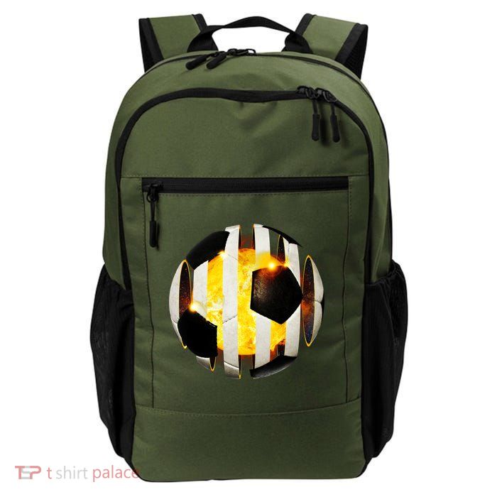 Ripped Soccer Futbol Fire Ball Backpack