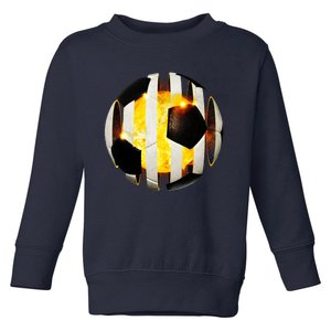 Ripped Soccer Futbol Fire Ball Toddler Sweatshirt