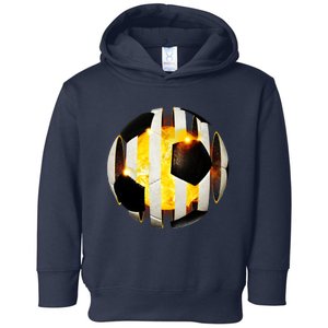 Ripped Soccer Futbol Fire Ball Toddler Hoodie