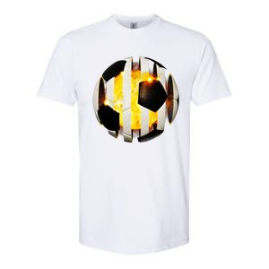 Ripped Soccer Futbol Fire Ball Softstyle CVC T-Shirt