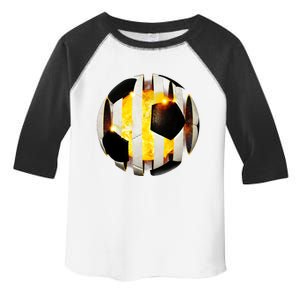 Ripped Soccer Futbol Fire Ball Toddler Fine Jersey T-Shirt