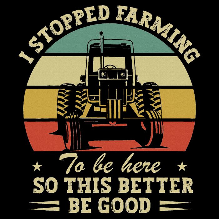 Retro Stopped Farming To Be Here So This Better Be Good Drawstring Bag