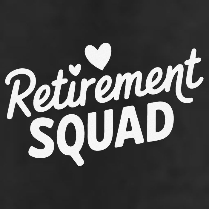 Retirement Squad Fun Retirement Party Celebration Apparel 7 Panel Mesh Trucker Snapback Hat