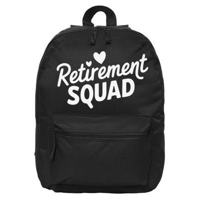 Retirement Squad Fun Retirement Party Celebration Apparel 16 in Basic Backpack