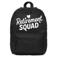 Retirement Squad Fun Retirement Party Celebration Apparel 16 in Basic Backpack