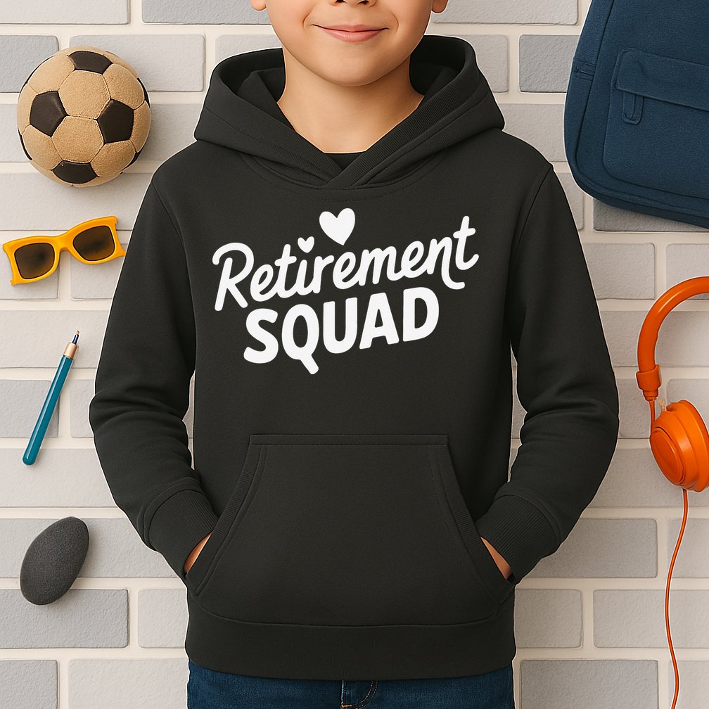 Retirement Squad Fun Retirement Party Celebration Apparel Kids Hoodie