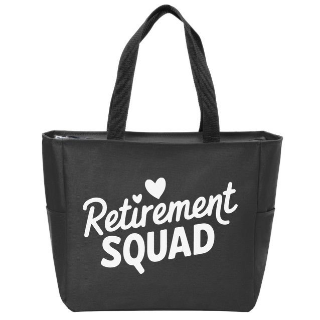 Retirement Squad Fun Retirement Party Celebration Apparel Zip Tote Bag