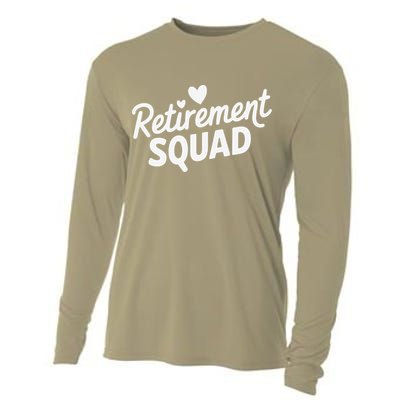 Retirement Squad Fun Retirement Party Celebration Apparel Cooling Performance Long Sleeve Crew