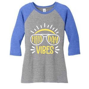 Retro School Field Day Vibes Sports Event Music Festival Meaningful Gift Women's Tri-Blend 3/4-Sleeve Raglan Shirt