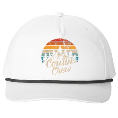 Retro Summer Family Vacation Camping Outdoor Cousin Crew Snapback Five-Panel Rope Hat