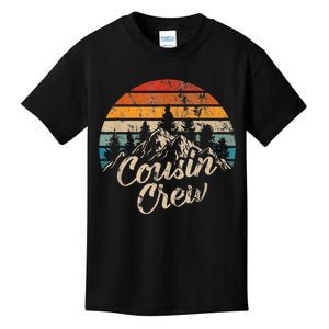 Retro Summer Family Vacation Camping Outdoor Cousin Crew Kids T-Shirt