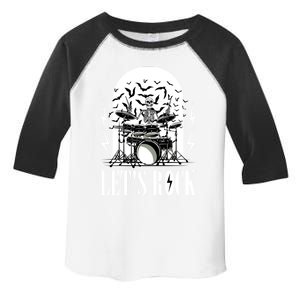 Rocker Skeleton Funny Gift Toddler Fine Jersey T-Shirt