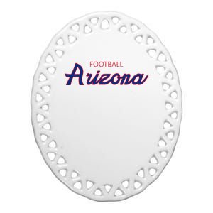 Retro Script Fan Ceramic Oval Ornament