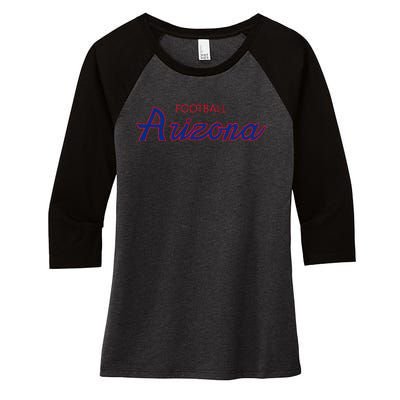 Retro Script Fan Women's Tri-Blend 3/4-Sleeve Raglan Shirt