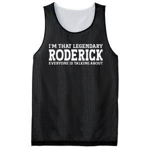 Roderick Surname Funny Team Family Last Name Roderick Mesh Reversible Basketball Jersey Tank