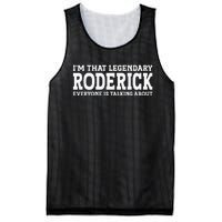 Roderick Surname Funny Team Family Last Name Roderick Mesh Reversible Basketball Jersey Tank