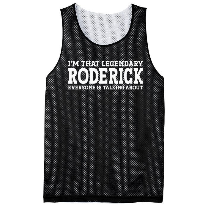 Roderick Surname Funny Team Family Last Name Roderick Mesh Reversible Basketball Jersey Tank