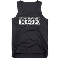 Roderick Surname Funny Team Family Last Name Roderick Tank Top