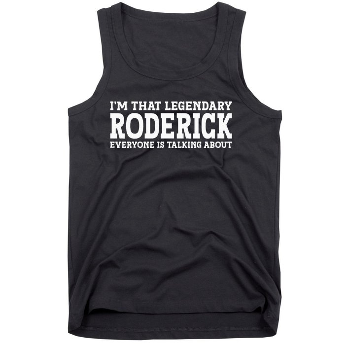 Roderick Surname Funny Team Family Last Name Roderick Tank Top