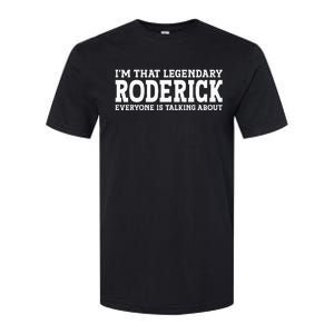 Roderick Surname Funny Team Family Last Name Roderick Softstyle CVC T-Shirt