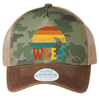 Retro Shark Fin 70s 80s Week Cool Sharks Ocean Animal Lover Legacy Tie Dye Trucker Hat