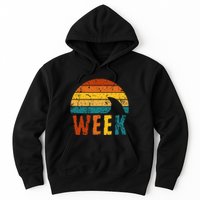 Retro Shark Fin 70s 80s Week Cool Sharks Ocean Animal Lover Hoodie