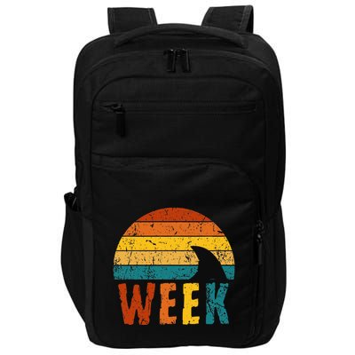 Retro Shark Fin 70s 80s Week Cool Sharks Ocean Animal Lover Impact Tech Backpack