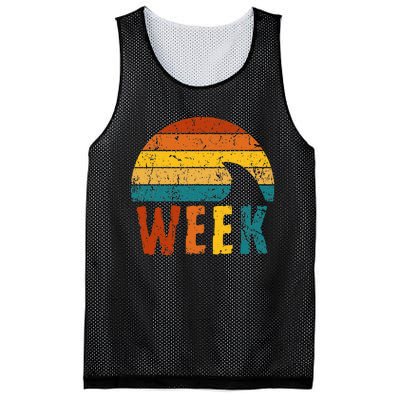 Retro Shark Fin 70s 80s Week Cool Sharks Ocean Animal Lover Mesh Reversible Basketball Jersey Tank