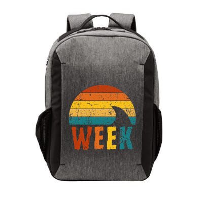 Retro Shark Fin 70s 80s Week Cool Sharks Ocean Animal Lover Vector Backpack