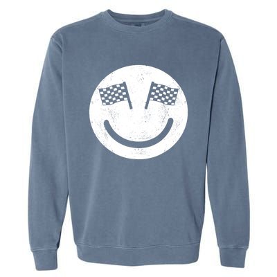 Racing Smile For Race Car Parties Garment-Dyed Sweatshirt