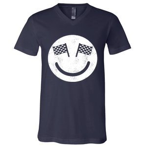 Racing Smile For Race Car Parties V-Neck T-Shirt