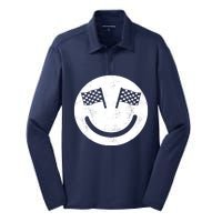 Racing Smile For Race Car Parties Silk Touch Performance Long Sleeve Polo