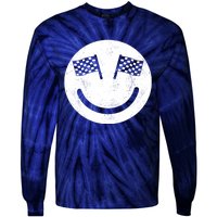 Racing Smile For Race Car Parties Tie-Dye Long Sleeve Shirt