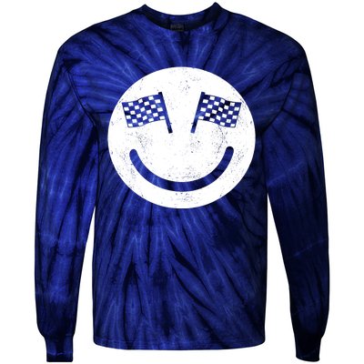 Racing Smile For Race Car Parties Tie-Dye Long Sleeve Shirt