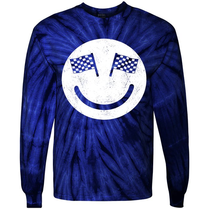 Racing Smile For Race Car Parties Tie-Dye Long Sleeve Shirt