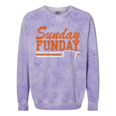 Retro Sunday Funday Football Fan Colorblast Crewneck Sweatshirt