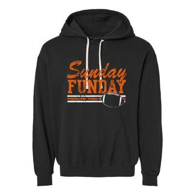 Retro Sunday Funday Football Fan Garment-Dyed Fleece Hoodie