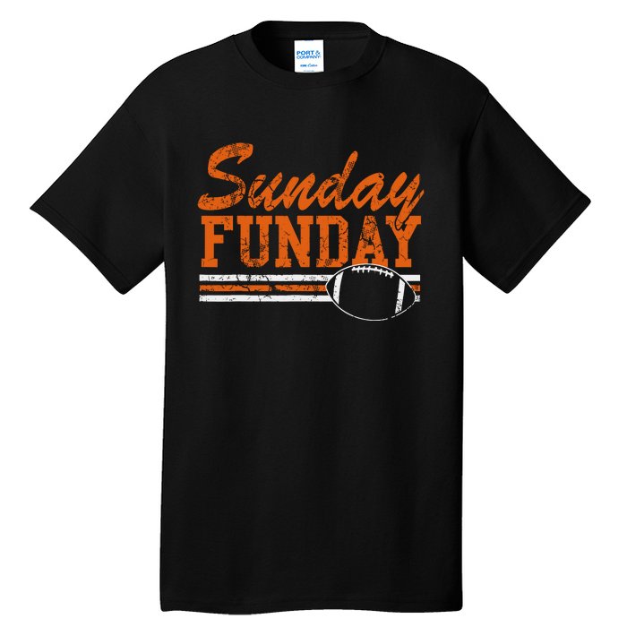 Retro Sunday Funday Football Fan Tall T-Shirt