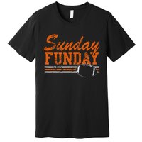 Retro Sunday Funday Football Fan Premium T-Shirt