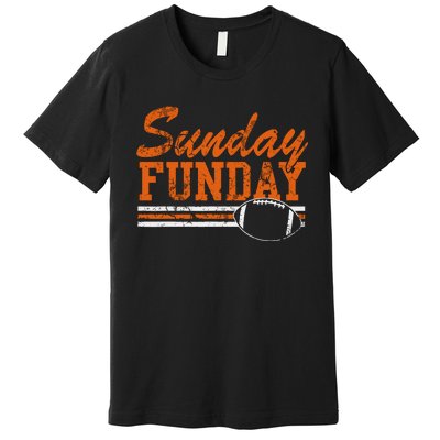 Retro Sunday Funday Football Fan Premium T-Shirt