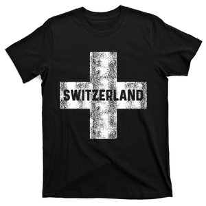 Retro Swiss Flag Of Switzerland Women Souvenir Gift T-Shirt