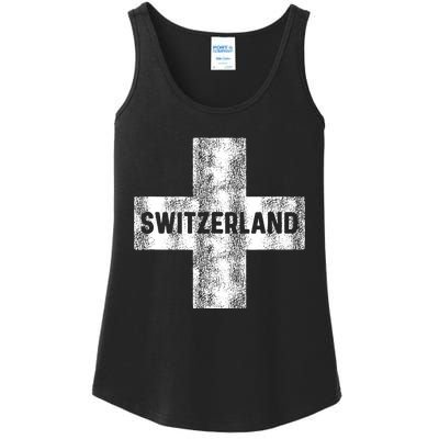 Retro Swiss Flag Of Switzerland Women Souvenir Gift Ladies Essential Tank