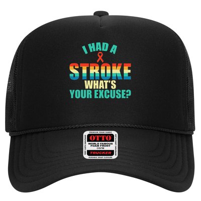 Retro Style Funny I Had A Stroke What's Your Excuse Trucker Hat