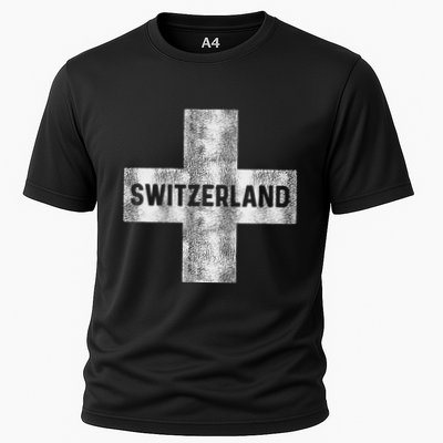 Retro Swiss Flag Of Switzerland Souvenir Gift Performance Shirt