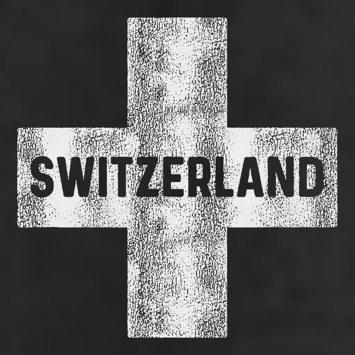 Retro Swiss Flag Of Switzerland Souvenir Gift Golf Towel