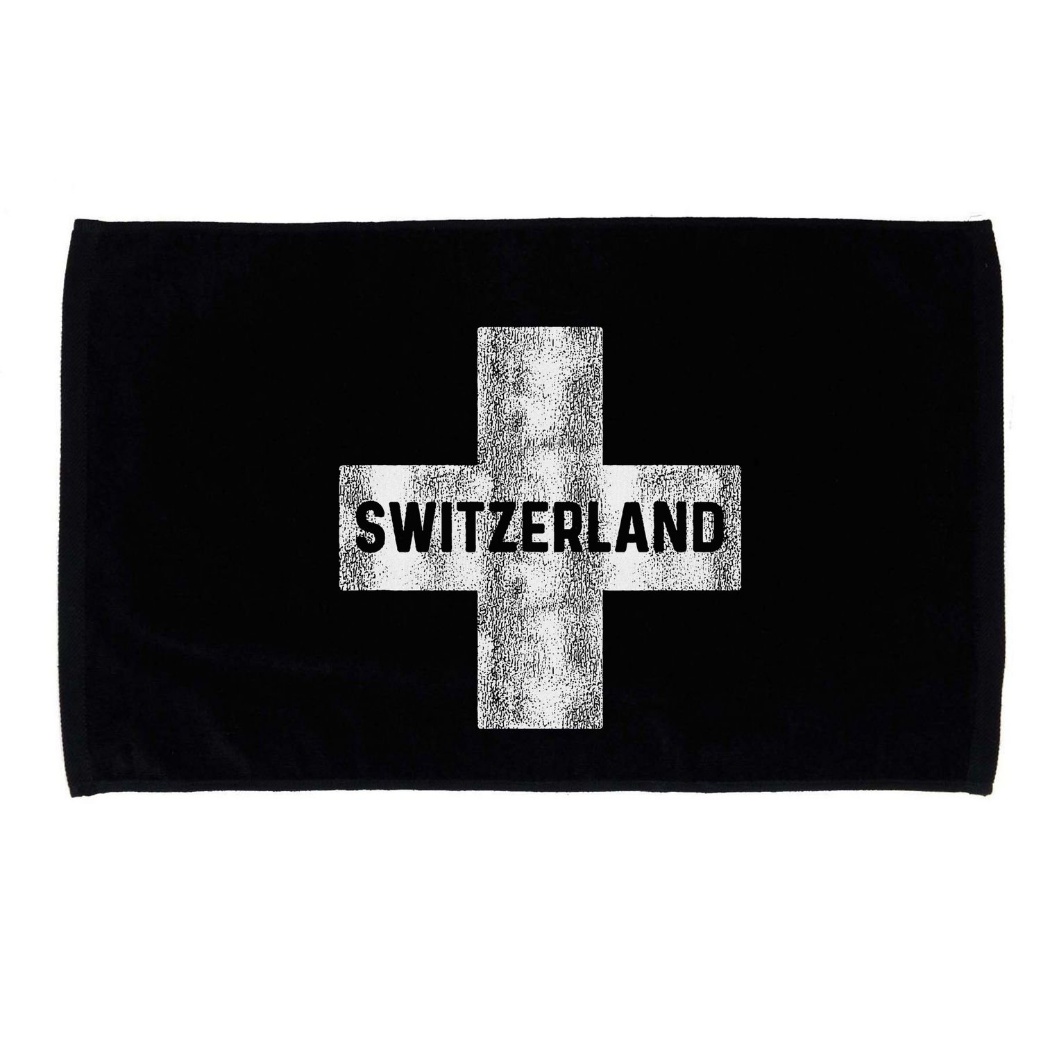 Retro Swiss Flag Of Switzerland Souvenir Gift Microfiber Hand Towel