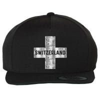 Retro Swiss Flag Of Switzerland Souvenir Gift Wool Snapback Cap
