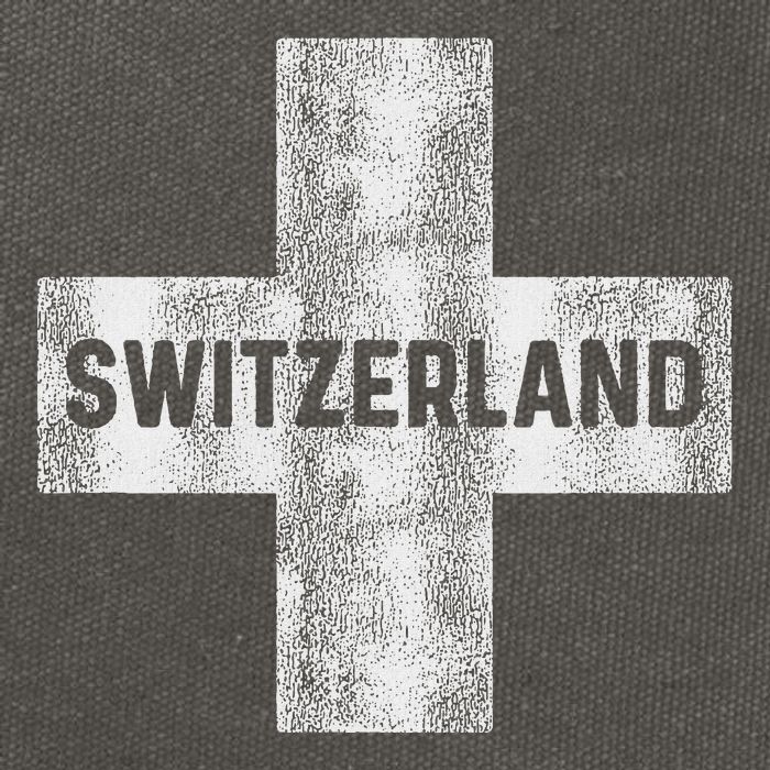 Retro Swiss Flag Of Switzerland Souvenir Gift Cotton Canvas Backpack